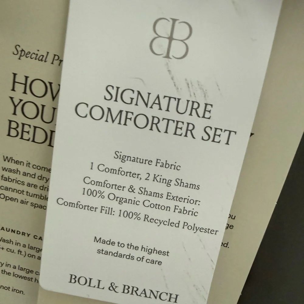 Boll & Branch NWT King/Cal Signature Comforter NEW Color Juniper 🔥No offer item🔥